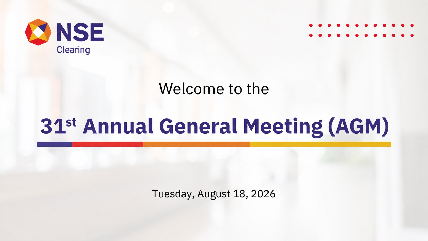 NSE Clearing - 31st Annual General Meeting